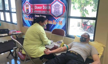 Sambut-Hari-Lalu-Lintas-Bhayangkara-Ke-66,-Polres-Sumba-Timur-Gelar-Donor-Darah