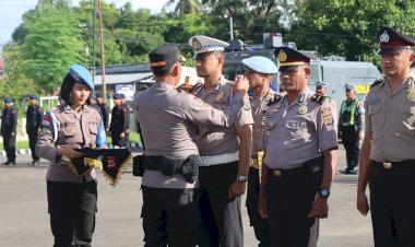 Korps-Raport-Kenaikan-Pangkat,-Kapolres-Ajak-Personel-Tingkatkan-Profesionalisme