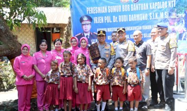 Kapolda-NTT-Resmikan-Sumur-Bor-di-Ende,-Warga-Rukun-Lima-Kini-Tak-Lagi-Kesulitan-Air-Bersih