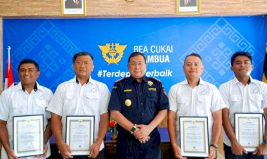 Kolaborasi-Efektif-Ungkap-11-Juta-Batang-Rokok-Ilegal,-4-Personel-Polres-Belu-Terima-Penghargaan-Bhakti-Chandra-Naraya
