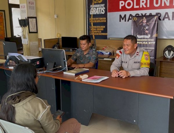Sigap dan Responsif, Pamapta Polres Sumba Timur Layani Warga yang Kehilangan Dokumen