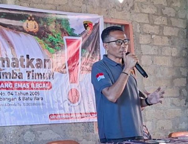 Polres Sumba Timur Himbau Warga Hentikan Pendulangan Emas Ilegal di Matawai La Pawu