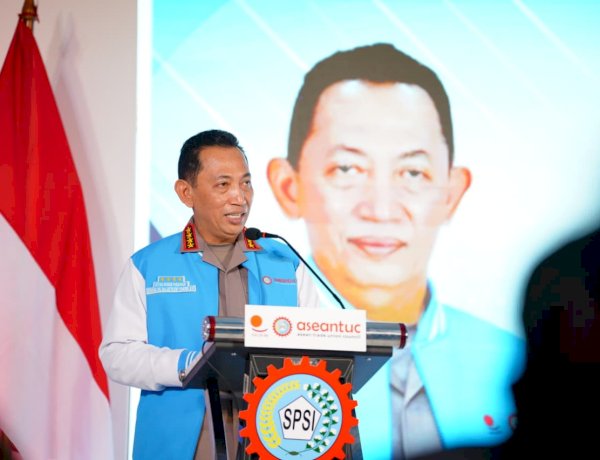 Di HUT KSPSI-Harpekindo, Kapolri Tekankan Perkuat Sinergitas hingga Dukung Hak Buruh