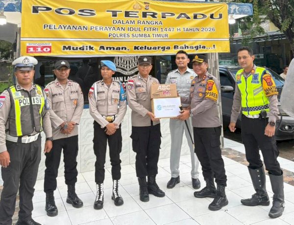 Kapolres Sumba Timur Tinjau dan Beri Semangat Personel Pos Pam