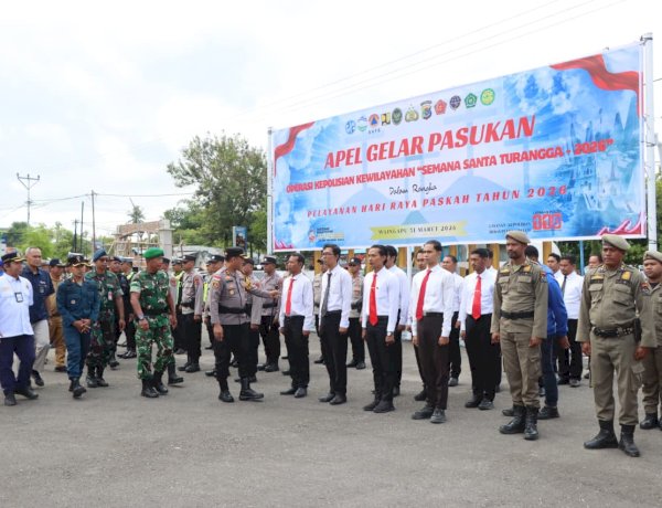 Pastikan Pengamanan Paskah, Polres Sumba Timur Gelar Apel Operasi Semana Santa Turangga 2026