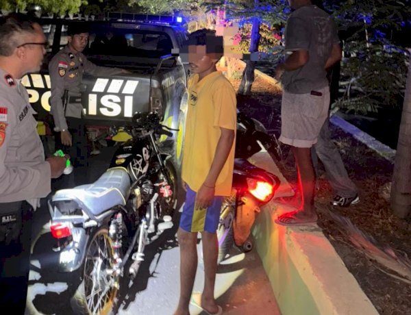 Polres Sumba Timur Respons Aduan Warga, Motor Berknalpot Brong Diamankan
