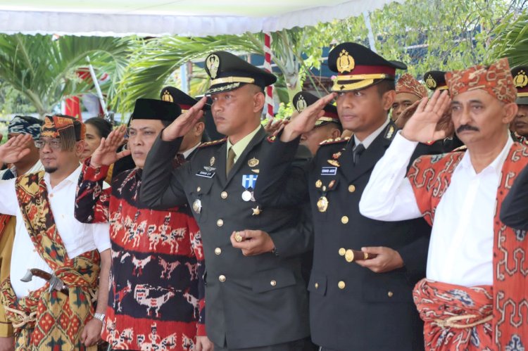 Kapolres Sumba Timur Hadiri Upacara Detik-Detik Proklamasi HUT Kemerdekaan RI Ke 79.