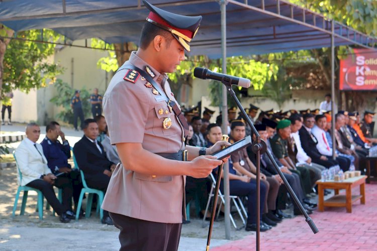 Jadi Irup Hari Juang Polri, AKBP E. Jacky Bacakan Naskah Proklamasi Polisi.