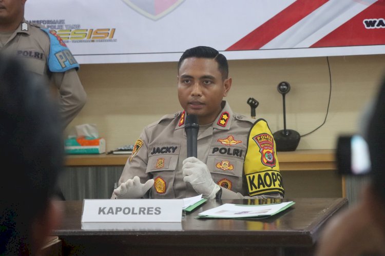 Kapolres Sumba Timur Gelar Konferensi Pers Ungkap Kasus Penemuan Mayat Bayi Di Aliran Irigasi