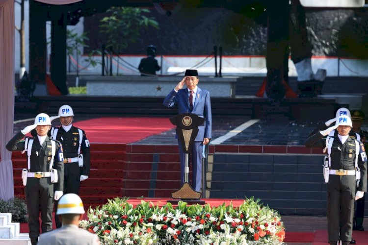 Presiden Jokowi Pimpin Upacara Hari Kesaktian Pancasila di Lubang Buaya, Kapolri Turut Mendampingi