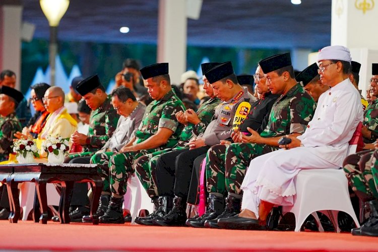 Kapolri Hadiri Doa Bersama Lintas Agama Perayaan HUT ke-79 TNI