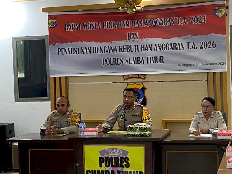 Polres Sumba Timur Laksanakan Monev Anggaran 2024 dan Penyusunan Rencana Anggaran 2026