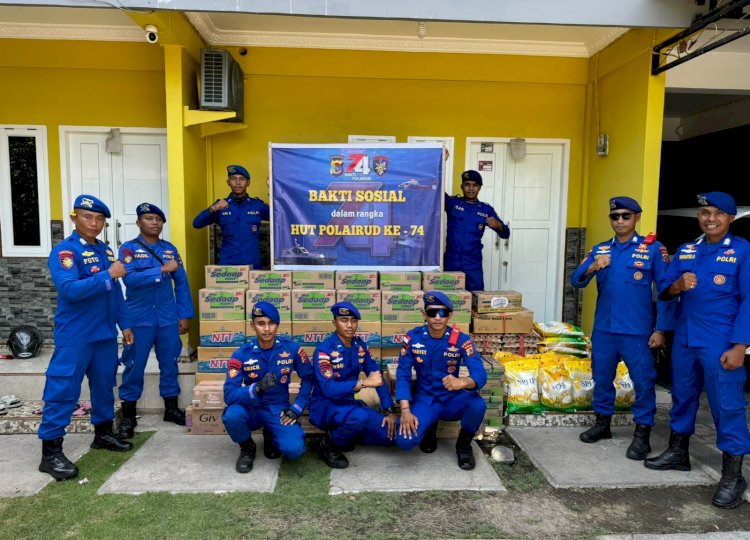 Bakti Sosial HUT Polairud ke-74: Marnit Sikka Salurkan Bantuan untuk Pengungsi Erupsi Gunung Lewotobi