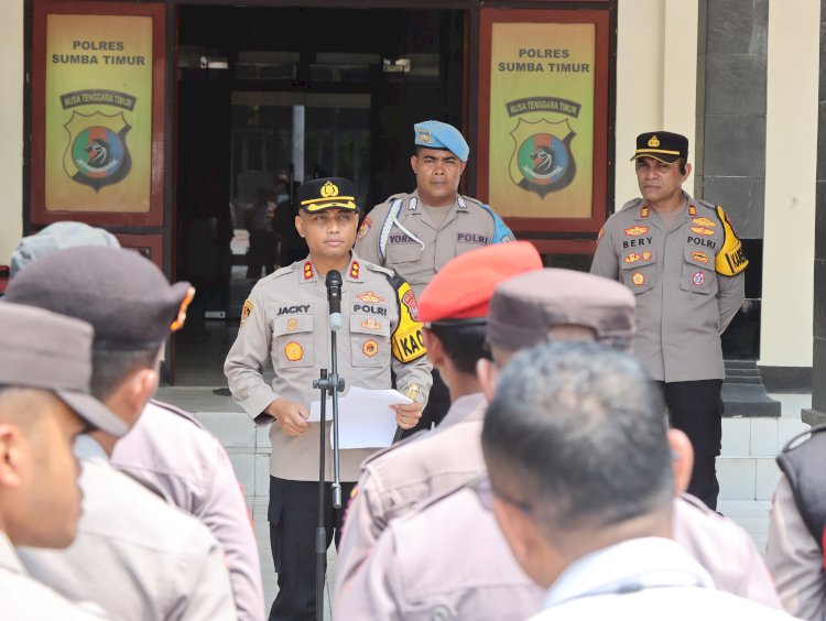 Pengamanan Kampanye Akbar di Lapangan Rihi Eti Prailiu, Polres Sumba Timur Kerahkan 202 Personel