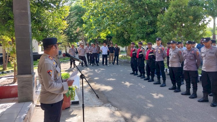 Polres Sumba Timur Amankan Rapat Pleno Hasil Pemilihan Bupati dan Wakil Bupati