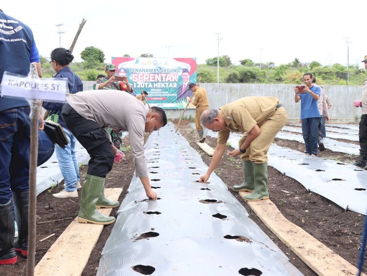 Polri Serentak Tanam Jagung 1 Juta Hektar, Polres Sumba Timur Ikut Sukseskan Swasembada Pangan