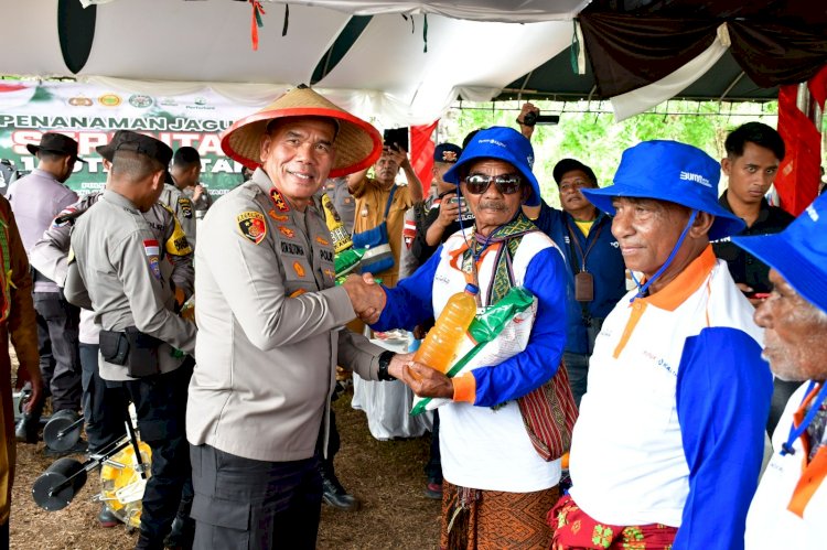 Swasembada Pangan 2025: Kapolda NTT Pimpin Penanaman Jagung Serentak di TTU