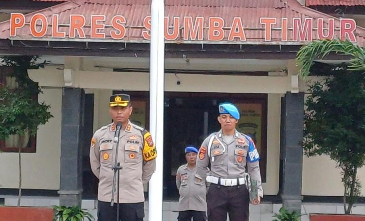 Kapolres Sumba Timur Pimpin Apel Jam Pimpinan, Ingatkan Tugas Pokok Polri dan Pentingnya Pencegahan Kriminalitas