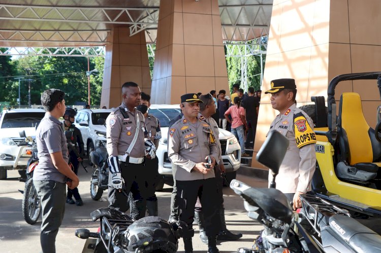 Polres Sumba Timur Perketat Pengamanan Saat Penjemputan Bupati dan Wakil Bupati