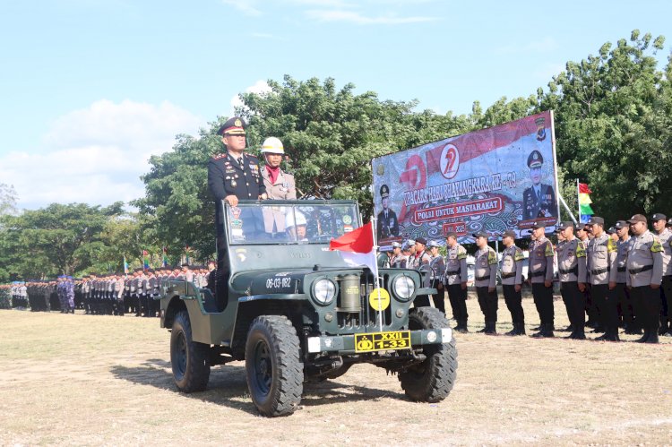 Puncak Hari Bhayangkara ke-79, Polres Sumba Timur Gelar Upacara Khidmat di Lapangan Pahlawan Waingapu