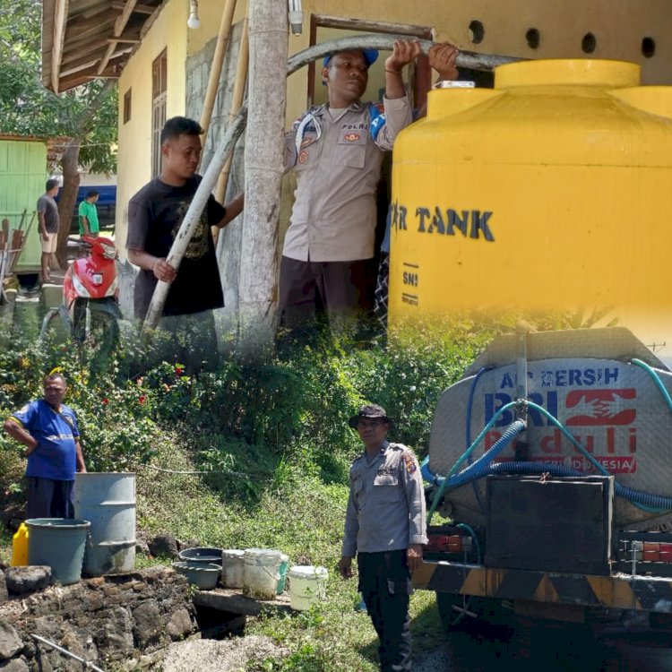 Polres Nagekeo-Polda NTT Distribusikan Air Bersih Bagi Warga Terdampak Banjir di Kecamatan Mauponggo