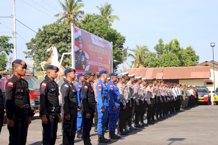 Kapolres Sumba Timur Pimpin Apel Gelar Kesiapan Tanggap Darurat Bencana Hidrometeorologi 2025