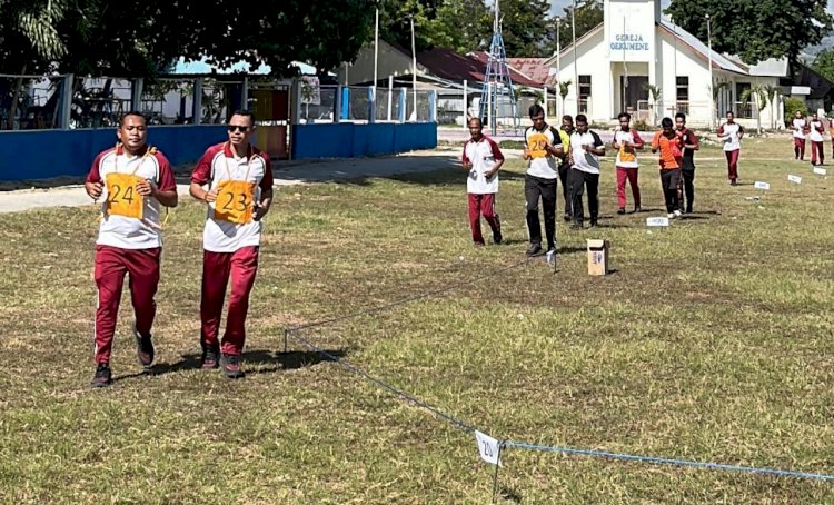 Wujudkan Polisi yang Prima, Polres Sumba Timur Laksanakan Tes Kesamaptaan Jasmani