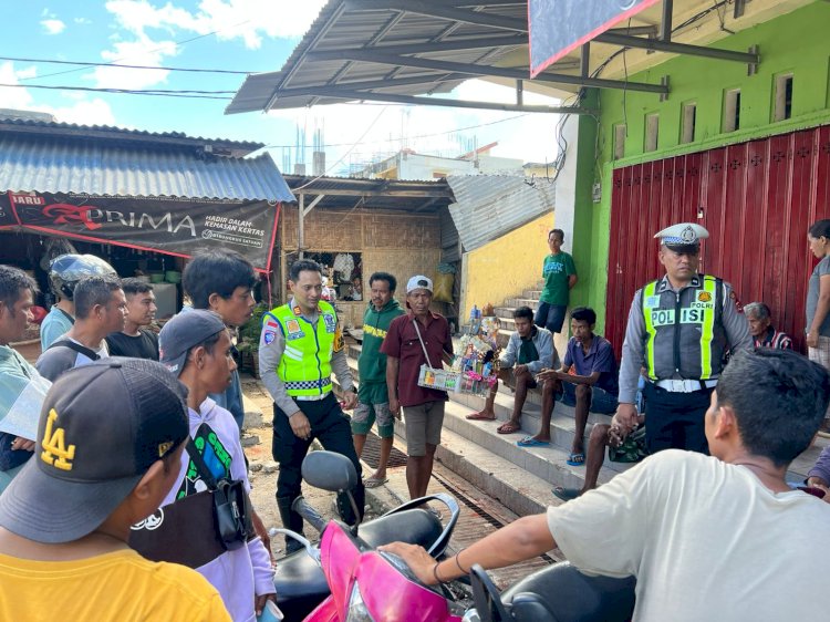 Satlantas Polres Sumba Timur Sosialisasikan Tertib Lalu Lintas dalam rangka Operasi Keselamatan Turangga 2026