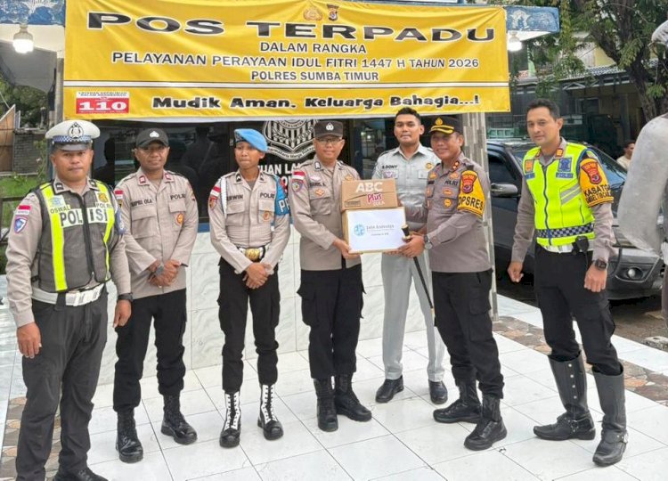 Kapolres Sumba Timur Tinjau dan Beri Semangat Personel Pos Pam
