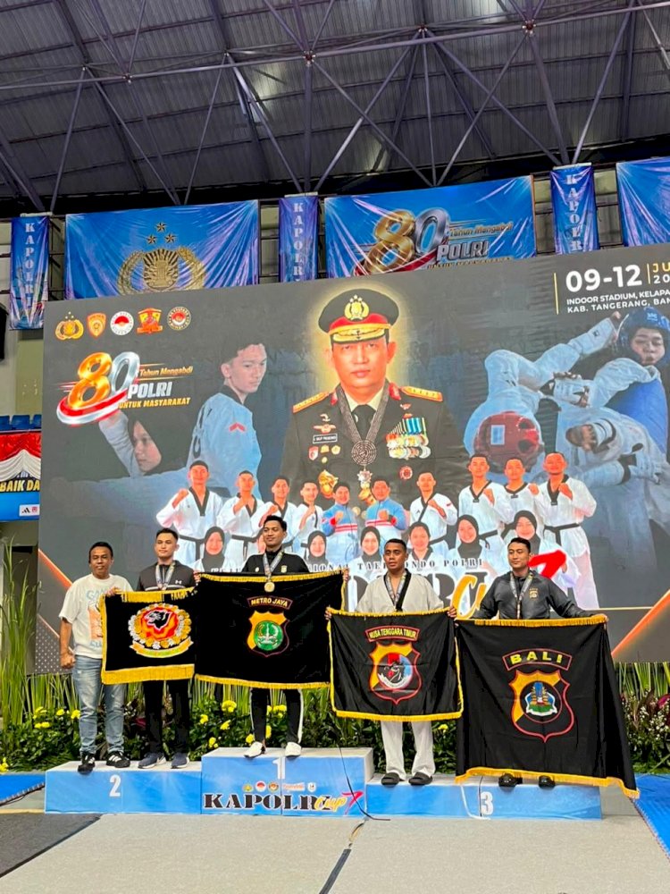 Hari Kedua Kejurnas Taekwondo Kapolri Cup VII, Atlet Polda NTT Raih Medali Perunggu